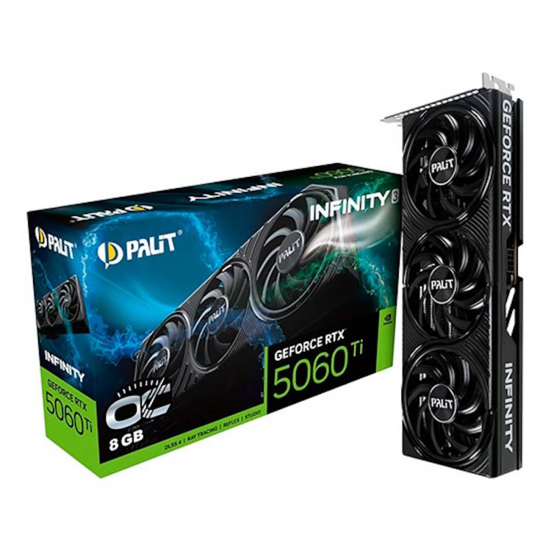 ���������� Palit NVIDIA  GeForce RTX 5060TI PA-RTX5060Ti INFINITY 3 OC 8�� GDDR7, OC,  Ret [ne7506ts19p1-gb2062s] [NE7506TS19P1-GB2062S]