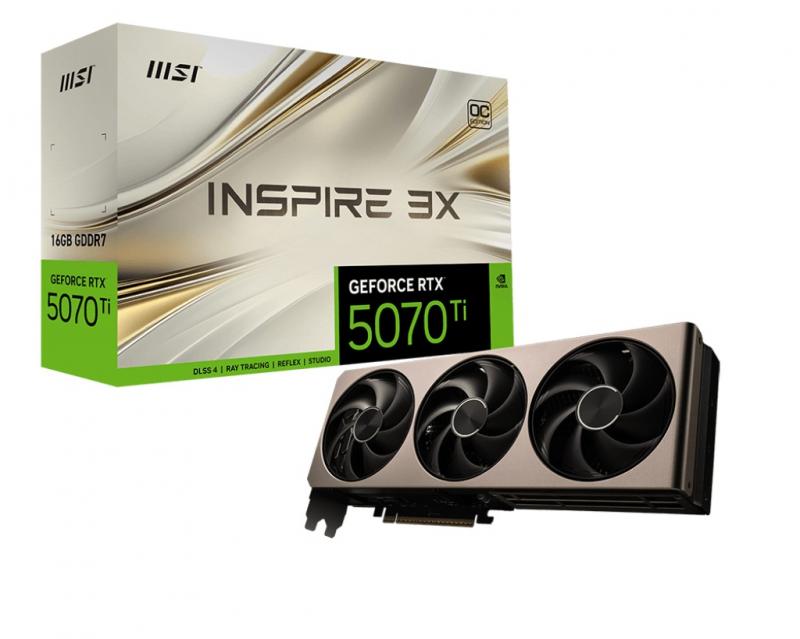  MSI GeForce RTX 5070 Ti 16G INSPIRE 3X OC [RTX 5070 Ti 16G INSPIRE 3X OC]
