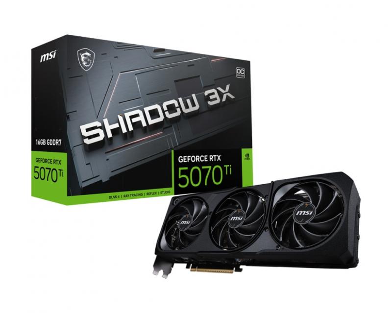  MSI GeForce RTX 5070 Ti 16G SHADOW 3X OC [RTX 5070 Ti 16G SHADOW 3X OC]