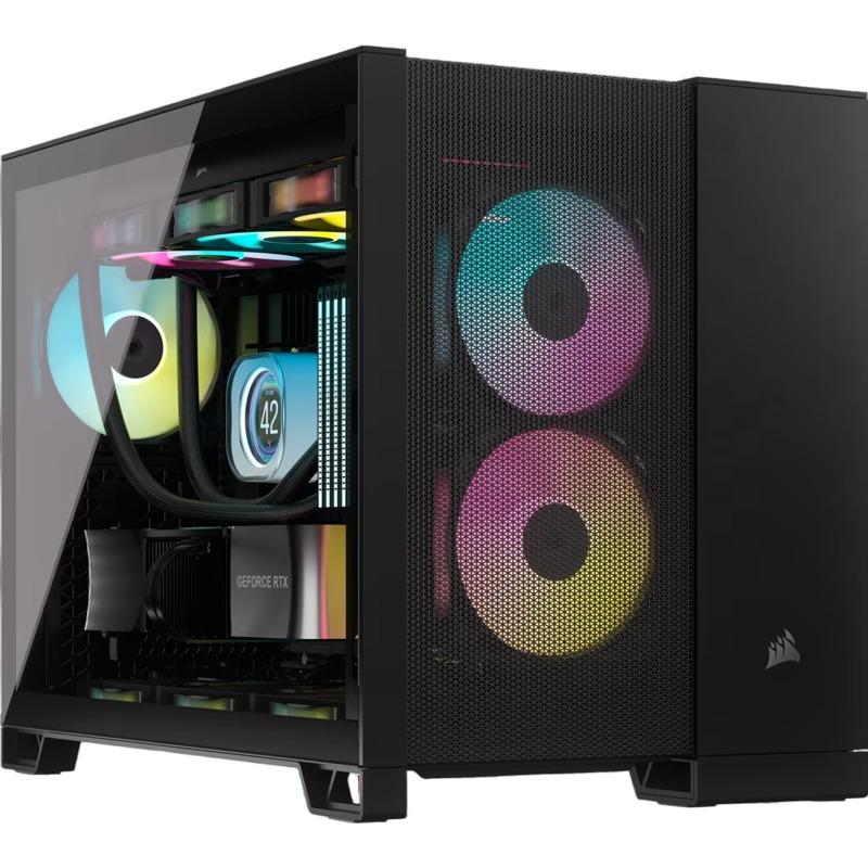 ������ Corsair 2500D Airflow, Midi-Tower, TG, no fan, 2xUSB-A 3.2, 1xUSB 3.2 Type-C, mATX, mITX Black [CC-9011263-WW]