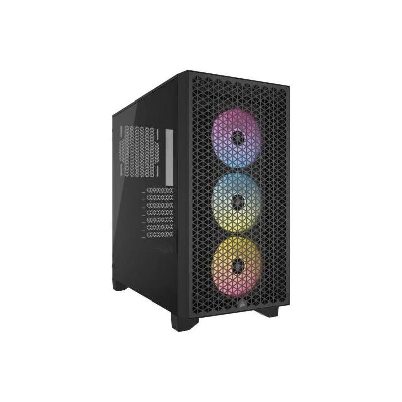  Corsair 3000D RGB Airflow, Midi-Tower, TG, 3x120mm RGB, 2xUSB-A 3.2, E-ATX, ATX, mATX, mITX Black [CC-9011255-WW]