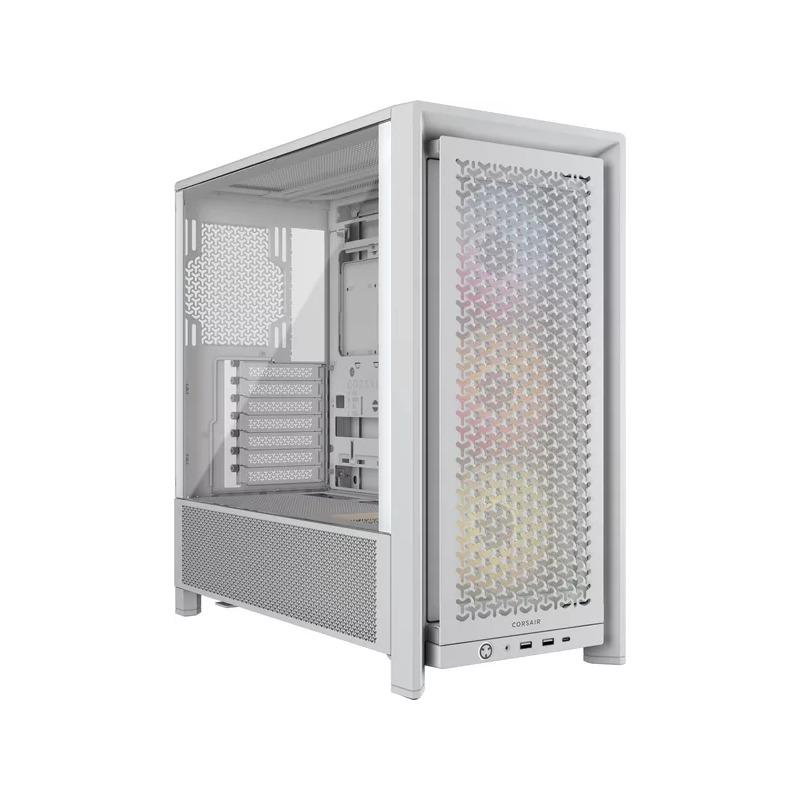  Corsair Frame 4000D RS ARGB, Midi-Tower, TG, 3x120mm ARGB, 2xUSB-A 3.2, 1xUSB 3.2 Type-C, E-ATX, ATX, mATX, mITX White [CC-9011297-WW]
