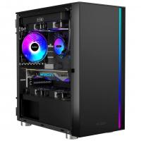 ������ PCCooler LM300 ARGB BK, Mini-Tower, TG, 1x120mm ARGB, 1xUSB-A 3.0 + 2xUSB-A 2.0, mATX, mITX Black [LM300 ARGB BK]