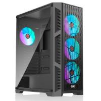 ������ Raijintek ARCADIA III-MS4, Midi-Tower, TG, 4x120mm ARGB, 1xUSB-A 3.0 + 2xUSB 2.0, ATX, mATX, mITX Black [0R20B00247]