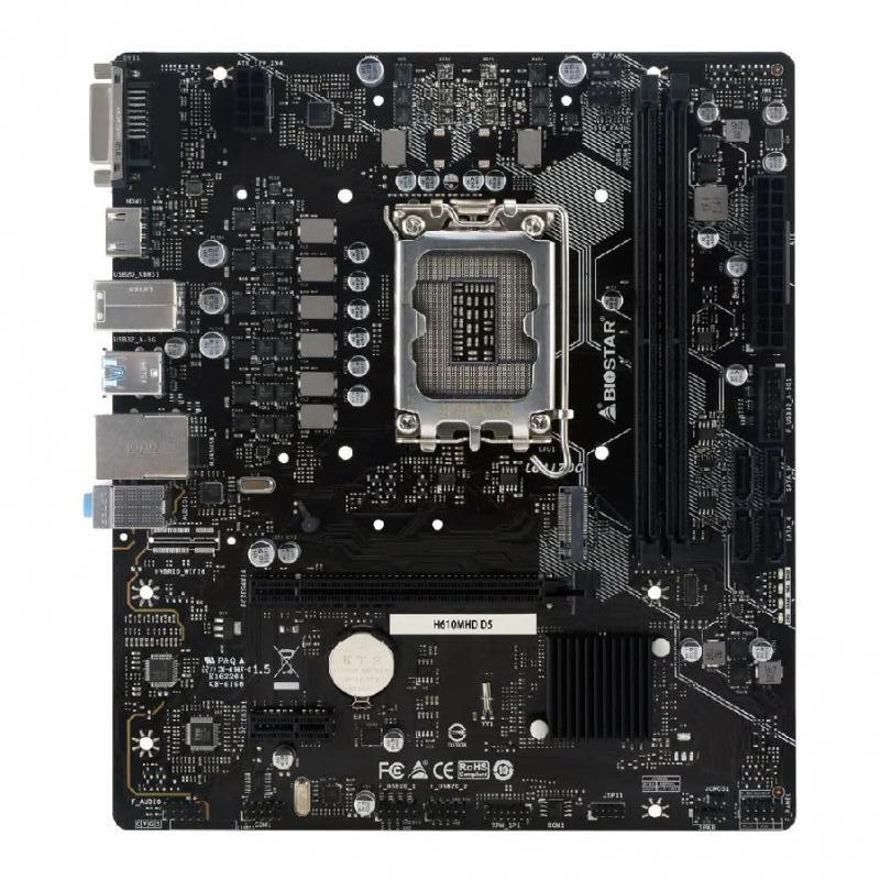 ����������� ����� Biostar H610MHD D5, LGA 1700, Intel H610, mATX, Ret [H610MHD D5]