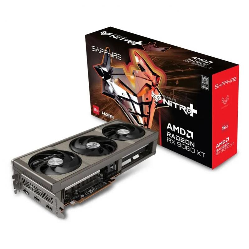 ���������� Sapphire AMD  Radeon RX 9060XT 11350-01-20G NITRO+AMD RADEON RX 9060 XT GAMING OC 16GB DUAL 16�� Nitro+, GDDR6, OC,  Ret [11350-01-20G]