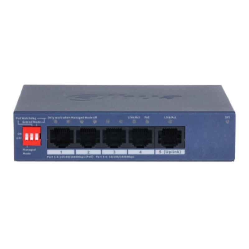 DAHUA DH-CS4005-4GT-36 4-�������� ���������� PoE ���������� � �������� ��������� ����������, 4xRJ45 1Gb, 1xRJ45 1Gb uplink, �������� 40�� [DH-CS4005-4GT-36]