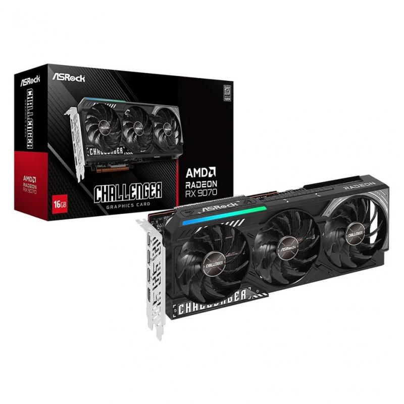 ���������� ASRock AMD  Radeon RX 9070 RX9070 CL 16G 16�� Challenger, GDDR6, Ret [RX9070 CL 16G]