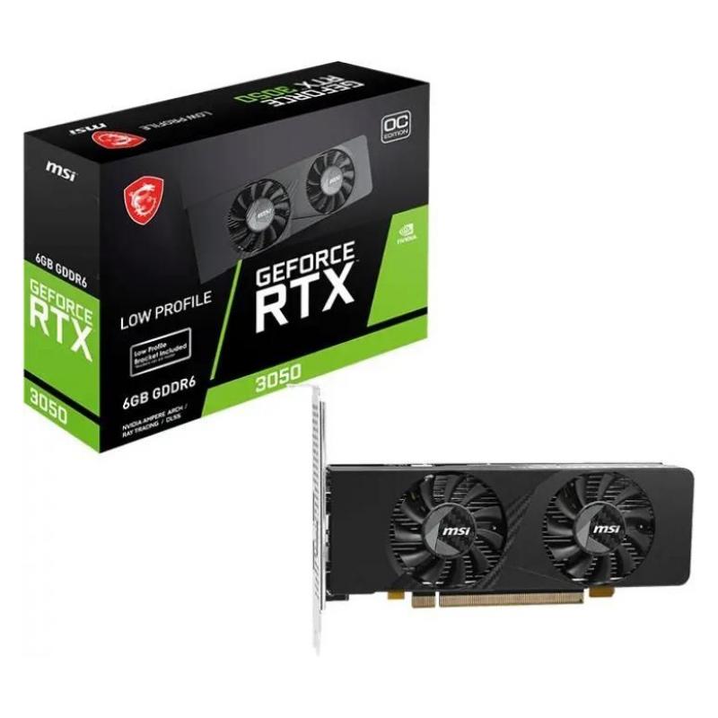 ���������� MSI NVIDIA  GeForce RTX 3050 RTX 3050 LP E 6G OC 6�� GDDR6, Low Profile,  OC,  Ret [RTX 3050 LP E 6G OC]
