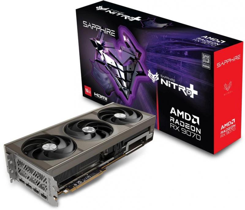 ���������� Sapphire AMD  Radeon RX 9070 11349-01-20G NITRO+AMD RADEON RX 9070 OC 16�� Nitro+, GDDR6, OC,  Ret [11349-01-20G]