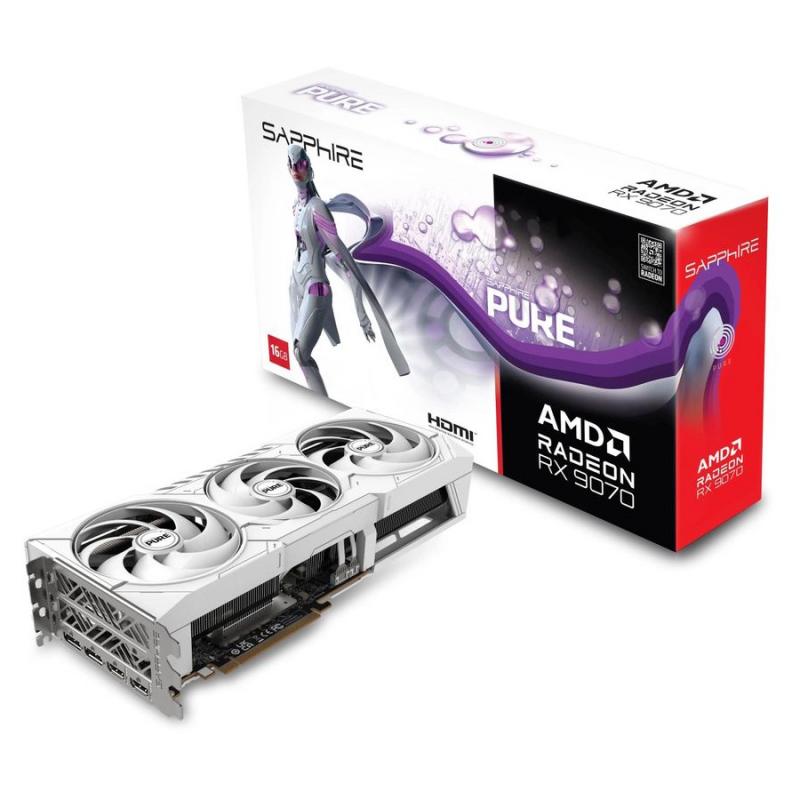 ���������� Sapphire AMD  Radeon RX 9070 11349-02-20G PURE AMD RADEON RX 9070 OC 16�� PURE, GDDR6, OC,  Ret [11349-02-20G]