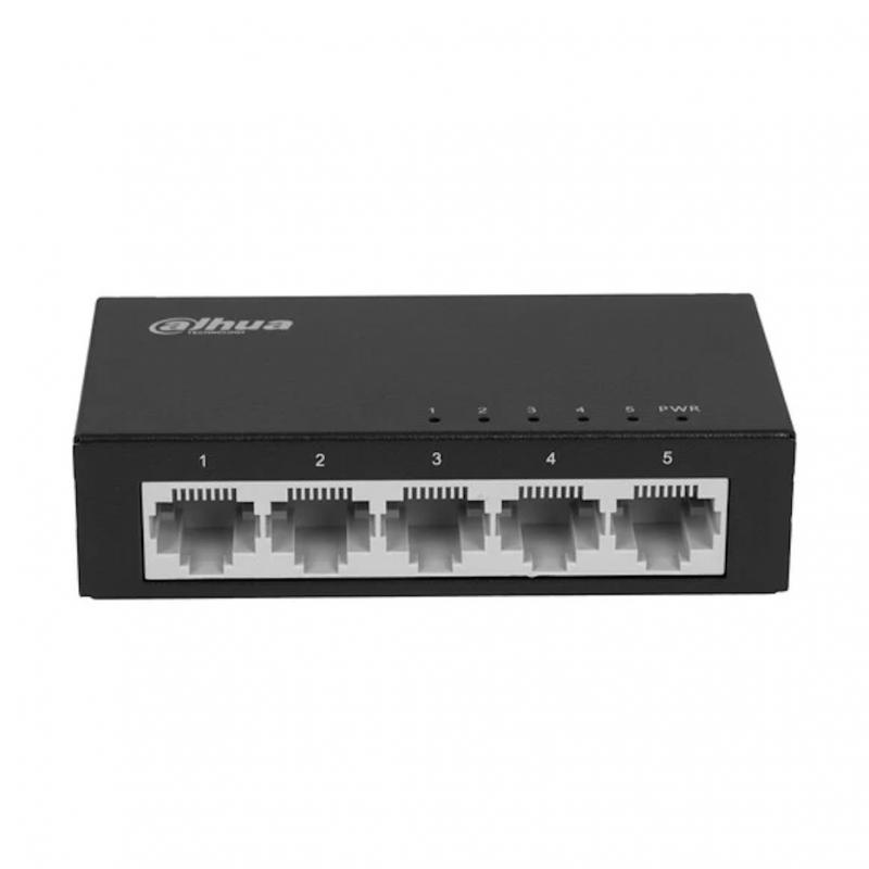 ���������� Dahua 5-port 10/100M RJ45 Non-PoE Switch, Metal case  [DH-PFS3005-5ET]