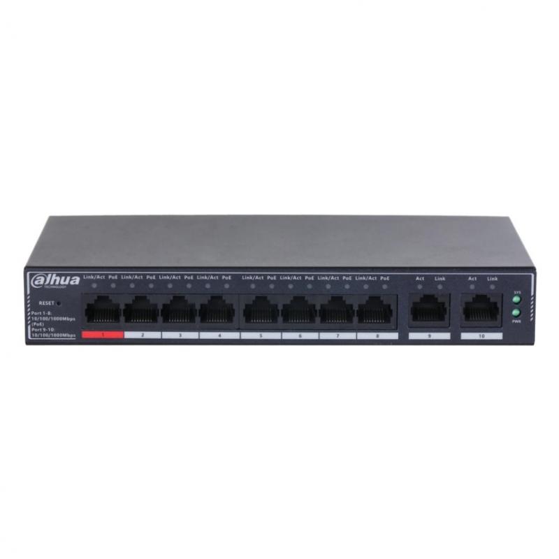 ���������� Dahua 10-Port Cloud Managed Gigabit Switch with 8-Port PoE  [DH-SG4010P]