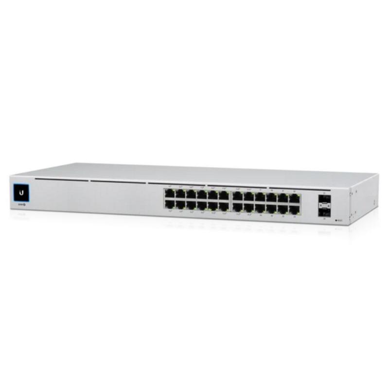 ���������� Ubiquiti UniFi Switch 24 PoE [USW-24-POE] Ubiquiti PoE-���������� � ������, 24� 1G RJ45, 2� SFP, ������� 95 �� [USW-24-POE]