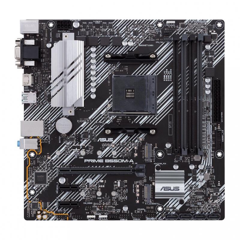 ����������� ����� ASUS PRIME B550M-A/CSM, Socket AM4, AMD B550, mATX, Ret [PRIME B550M-A/CSM]