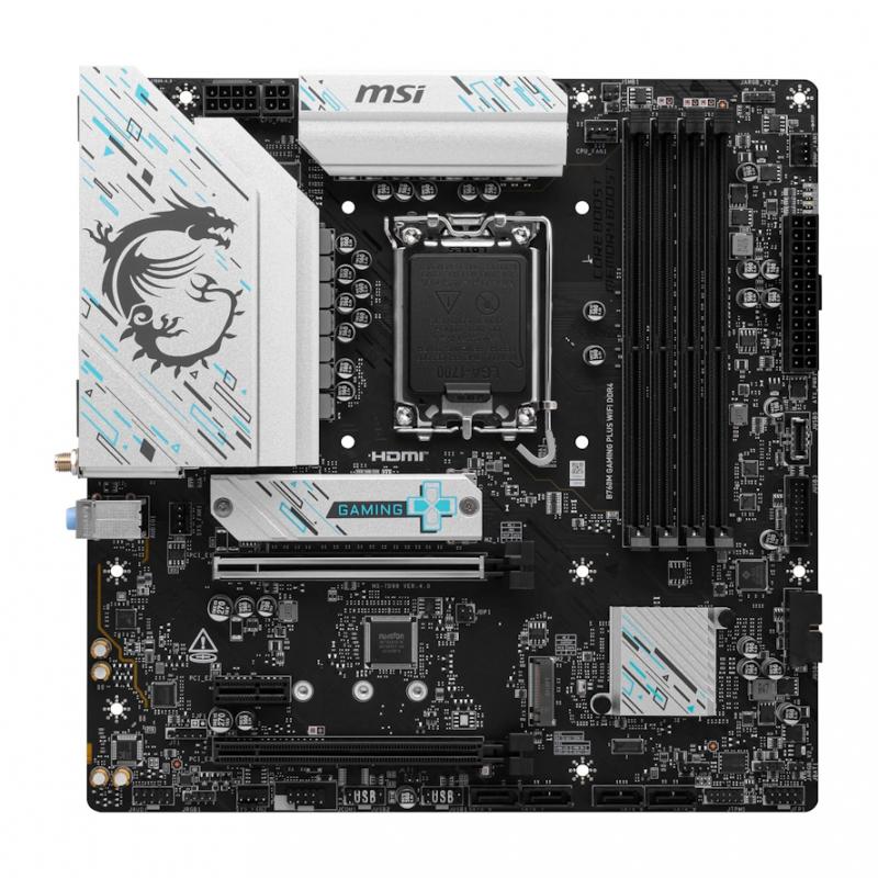 ����������� ����� MSI B760M GAMING PLUS WIFI DDR4, Socket LGA 1700, Intel B760, mATX, Ret [B760M GAMING PLUS WIFI DDR4]