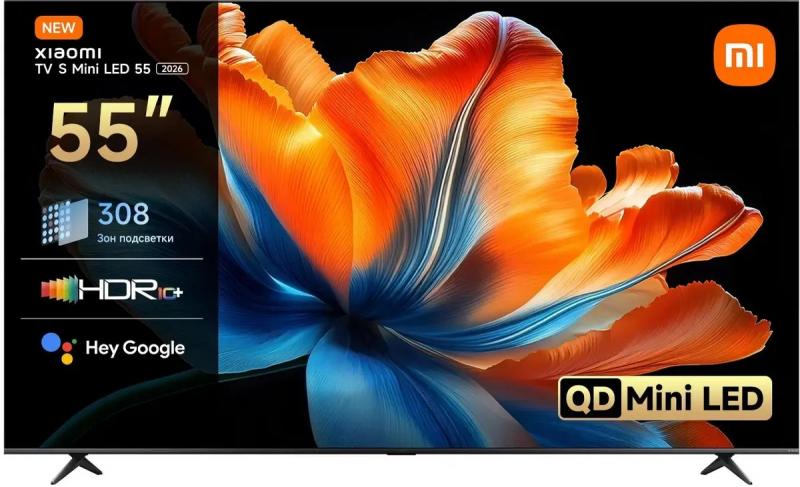 55' ��������� Xiaomi TV X Mini LED 55 2026 QLED, 4K Ultra HD, Google TV, �����-�����