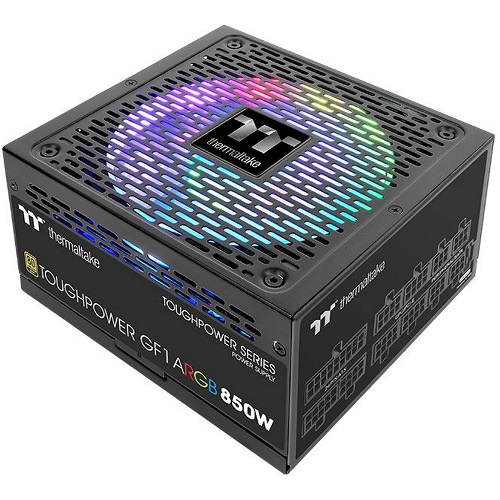   Thermaltake ATX 850W Toughpower GF1 ARGB 80+ gold (24+4+4pin) APFC 140mm fan color LED 12xSATA Cab Manag RTL (PS-TPD-0850F3FAGE-1)