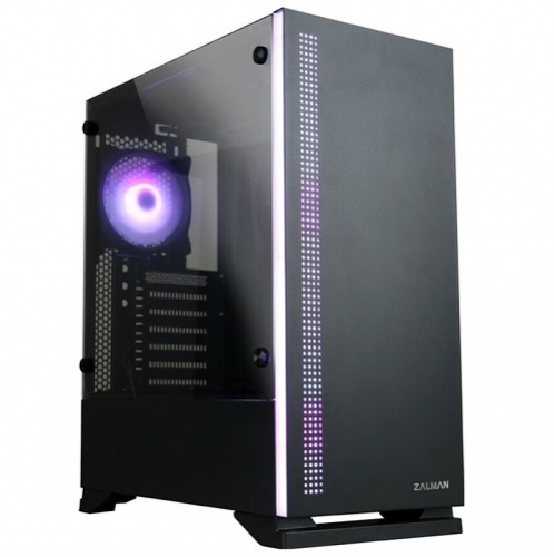 ������ Zalman S5, ATX, BLACK, WINDOW, 2xCOMBO (3.5' or 2.5'), 4x2.5', 2xUSB2.0, 1xUSB3.0, FRONT 1x120mm, REAR 1x120mm RGB