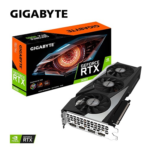  GIGABYTE NVIDIA  GeForce RTX 3060 GV-N3060GAMING OC-12GD 2.0 LHR 12 GDDR6, OC,  LHR,  Ret [GV-N3060GAMING OC-12GD 2.0]