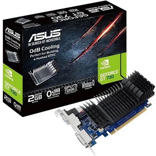  ASUS NVIDIA  GeForce GT 730 GT730-SL-2GD5-BRK 2 GDDR5, Low Profile,  Ret [GT730-SL-2GD5-BRK]