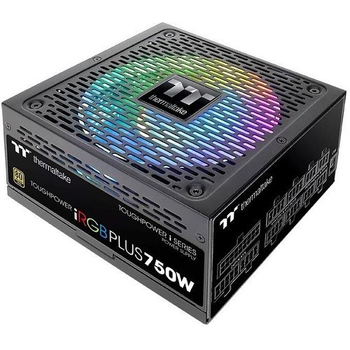   Thermaltake ATX 750W Toughpower iRGB Plus 80+ gold (24+4+4pin) APFC 140mm fan color LED 9xSATA Cab Manag RTL (PS-TPI-0750F3FDGE-1)