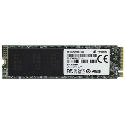 SSD  Transcend 256GB Transcend M.2 2280, PCIe Gen3x4, M-Key, 3D TLC, DRAM-less (TS256GMTE110S)