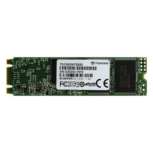 SSD ���������� Transcend MTS820S, M.2 (80 ��) SATA III, 3D NAND �LC, 120 �� (TS120GMTS820S)