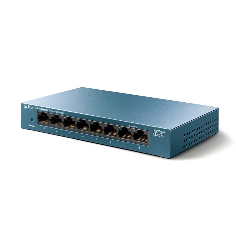  TP-Link LS108G 8-   , 8  RJ45 10/100/1000 /,  , /  , plug and play,  802.1p QoS,  