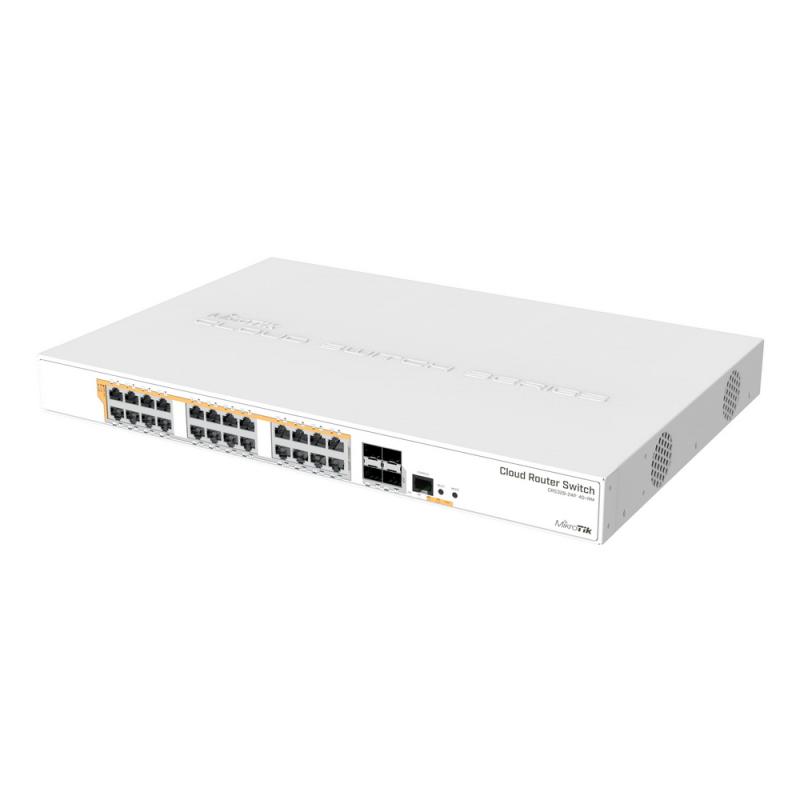 MikroTik CRS328-24P-4S+RM ���������� � ���������� PoE, 802.3af/at, 4 SFP+, 24 x 1000Mbit [CRS328-24P-4S+RM]