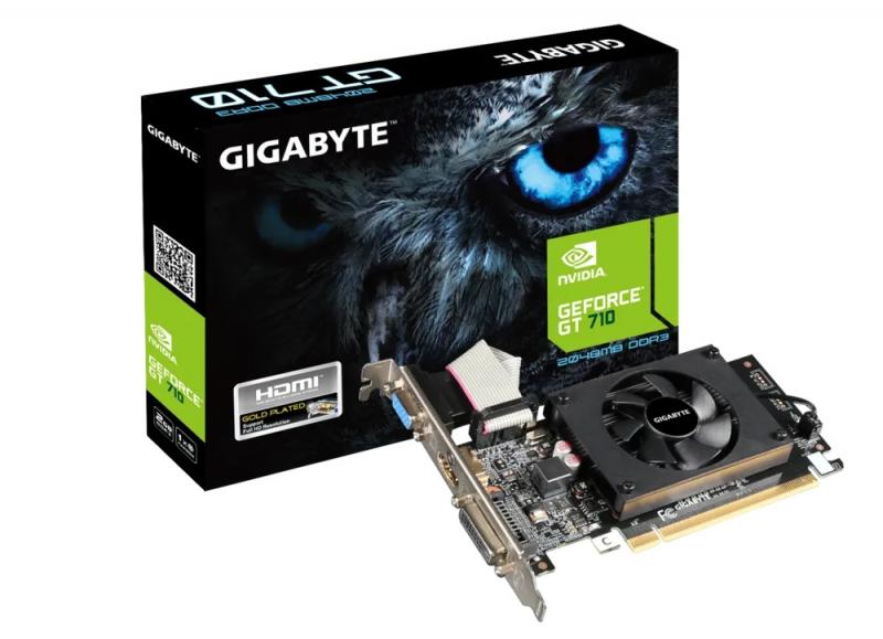  GIGABYTE NVIDIA  GeForce GT 710 GV-N710D3-2GL 2 DDR3, Low Profile,  Ret [GV-N710D3-2GL]