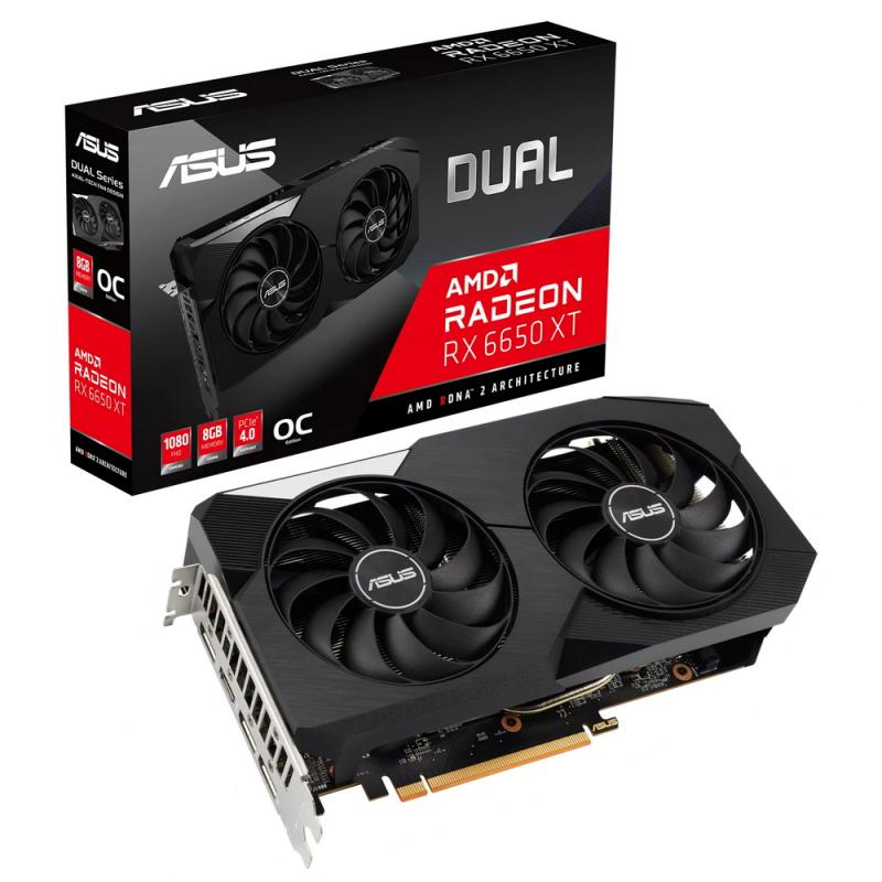  ASUS AMD  Radeon RX 6650XT DUAL-RX6650XT-O8G 8 Dual, GDDR6, OC,  Ret [DUAL-RX6650XT-O8G]
