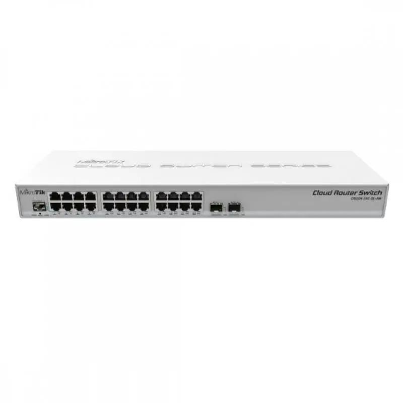 MikroTik CRS326-24G-2S+RM ���������� Cloud Router Switch 326-24G-2S+RM with RouterOS L5, 1U rackmount enclosure [CRS326-24G-2S+RM]
