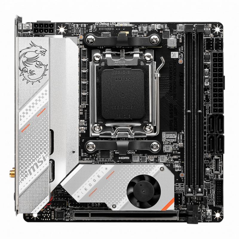   MSI MPG B650I EDGE WIFI,  AM5, 2xDDR5, 1PCIEx16, 2M.2, 4SATA3, 1USB 20G, 4USB 10G, 4USB 5G, 2USB2