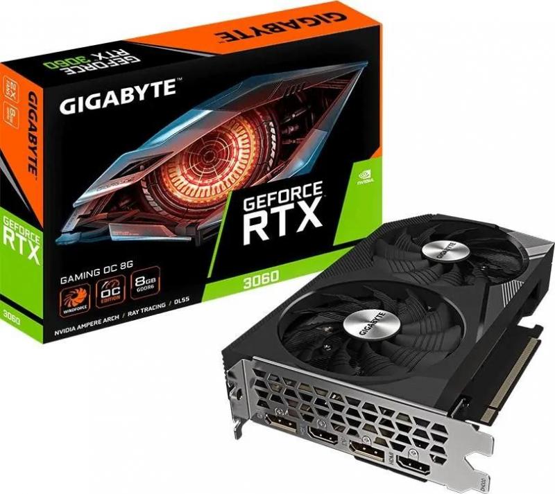  GIGABYTE NVIDIA  GeForce RTX 3060 GV-N3060GAMING OC-8GD 2.0 8 Gaming, GDDR6, OC,  Ret [GV-N3060GAMING OC-8GD 2.0]