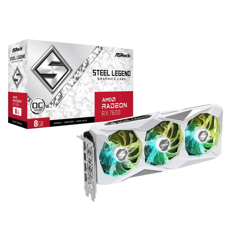  ASRock Radeon RX 7600 Steel Legend 8G OC [RX7600 SL 8GO]