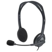 �������� - ��������� Logitech Stereo Headset H111, �����, ����� ������ 1,8 �, ������ 3,5 ��, �������� � �����. �������������� (981-000593)