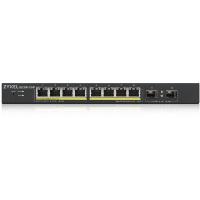 ���������� ZyXEL GS1900-10HP-EU0102F Smart L2 PoE+ Switch, 8xGE PoE+, 2xSFP, Desktop, Silent, Budget PoE 77W