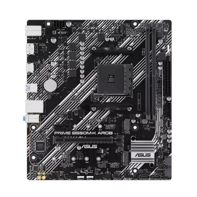   ASUS PRIME B550M-K ARGB (AM4, B550, 2xDDR4, mATX, DP, HDMI) (PRIME B550M-K ARGB)