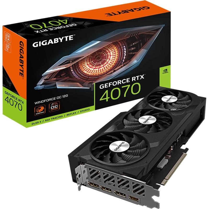 GIGABYTE NVIDIA  GeForce RTX 4070 GV-N4070WF3OC-12GD 12 Windforce, GDDR6X, OC,  Ret [GV-N4070WF3OC-12GD]
